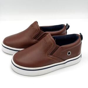Nautica Faux Leather Slip On Brown Toddler Sz 6 Boys Shoes Casual Dress